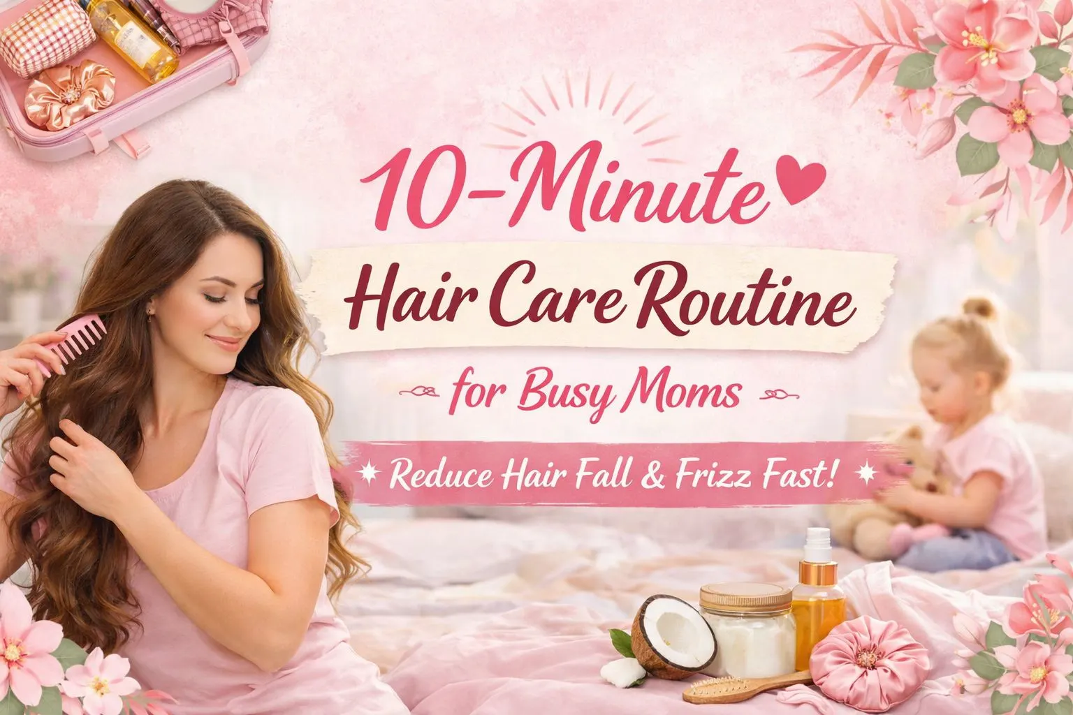 10-Minute Hair Care Routine for Busy Moms (Reduce Hair Fall & Frizz Fast)