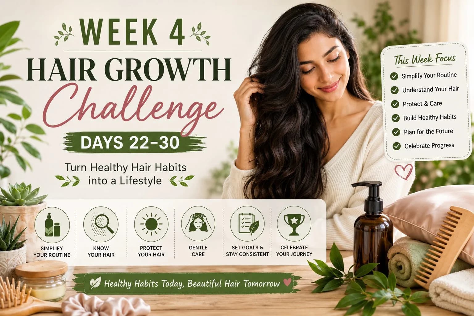 Week 4 Hair Growth Challenge (Days 22–30): Turning Healthy Hair Habits into a Lifestyle