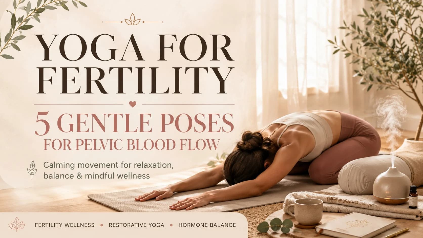 Yoga for Fertility: 5 Gentle Poses for Pelvic Blood Flow 🌸